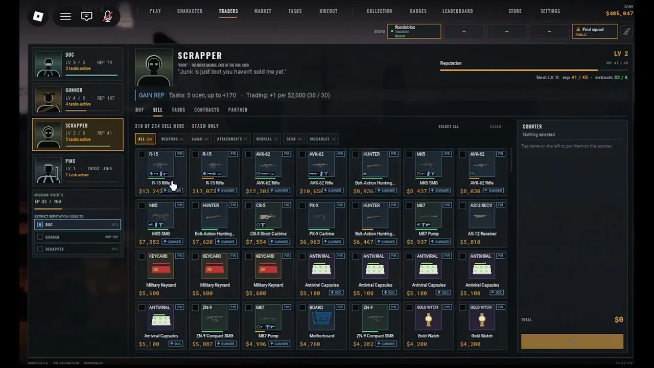 HUSH Roblox Trading Guide: Blackmarket and Item Sales